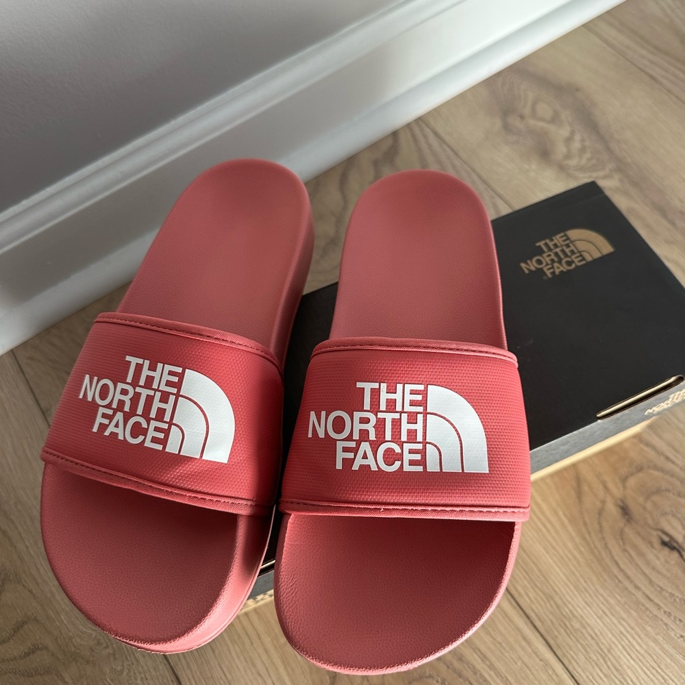 The North Face Red Slide Sandals size 6